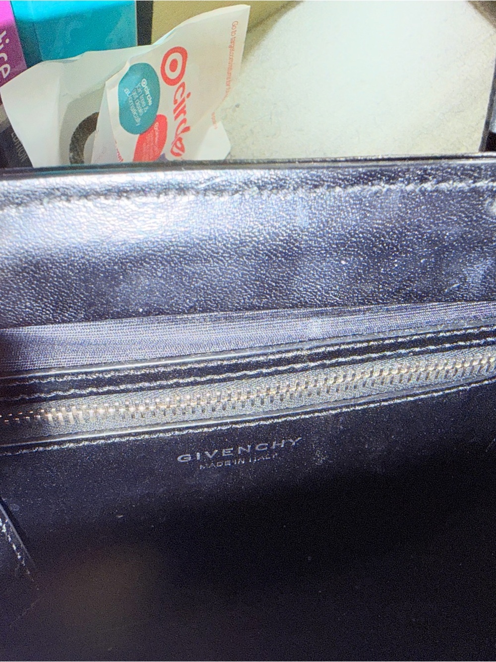 Authentic Leather Givenchy with silver lock handbag with crossbody strap - Picture 7 of 7